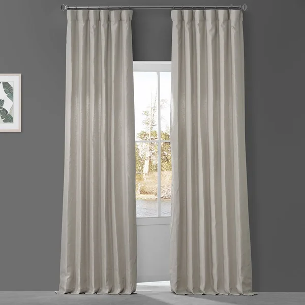 Walnut Beige French Linen Curtain, Half Price Drapes