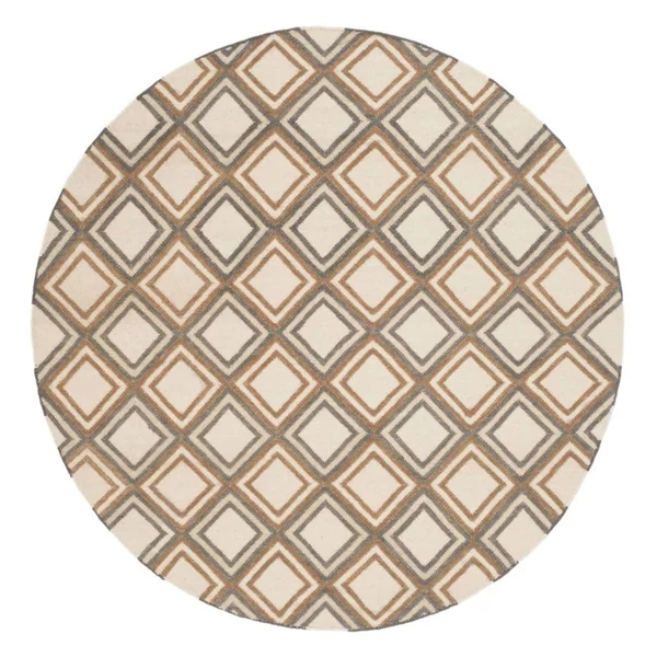 Safavieh Dhurries Ivory - Blue Area Rug; 5' x 8'