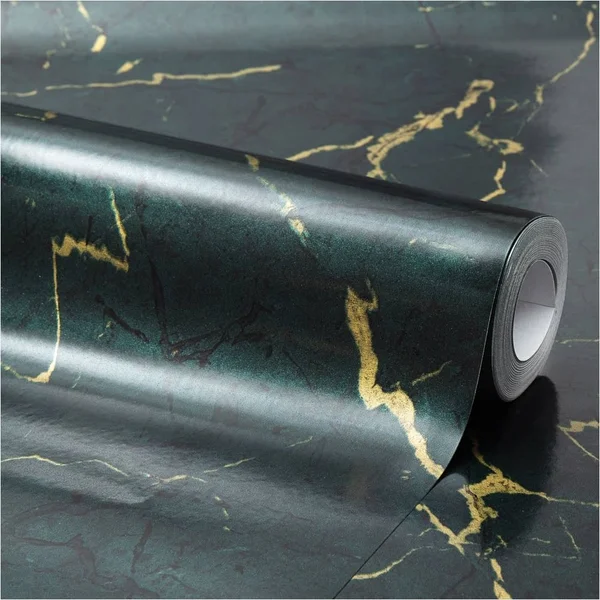 I Love Wallpaper Athena Marble Wallpaper in Emerald Green