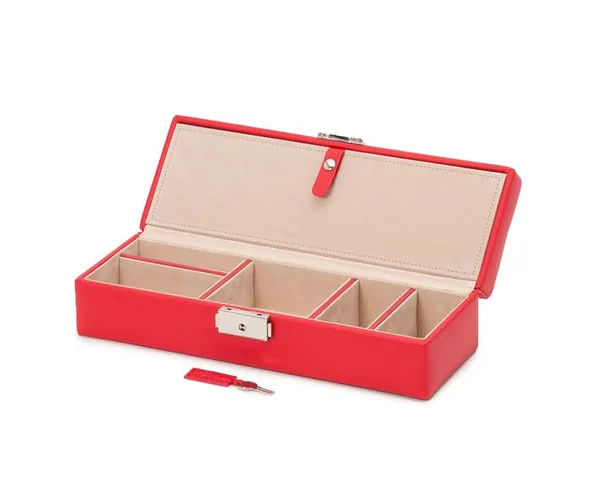 Wolf Heritage Safe Deposit Box - Red Saffiano