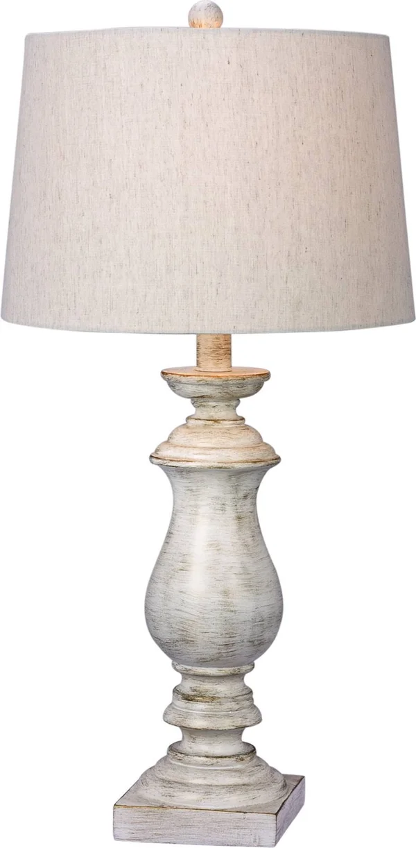 Fangio Lighting 29.5 in. White Resin Table Lamp