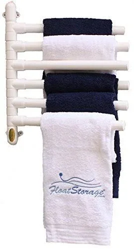 floatstorage FSTOW6W Original Hanging 6 Towel Rack, White