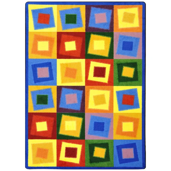 Joy Carpets 1530 Off Balance Rug - Brights, 3&10x22 x 5&4x22
