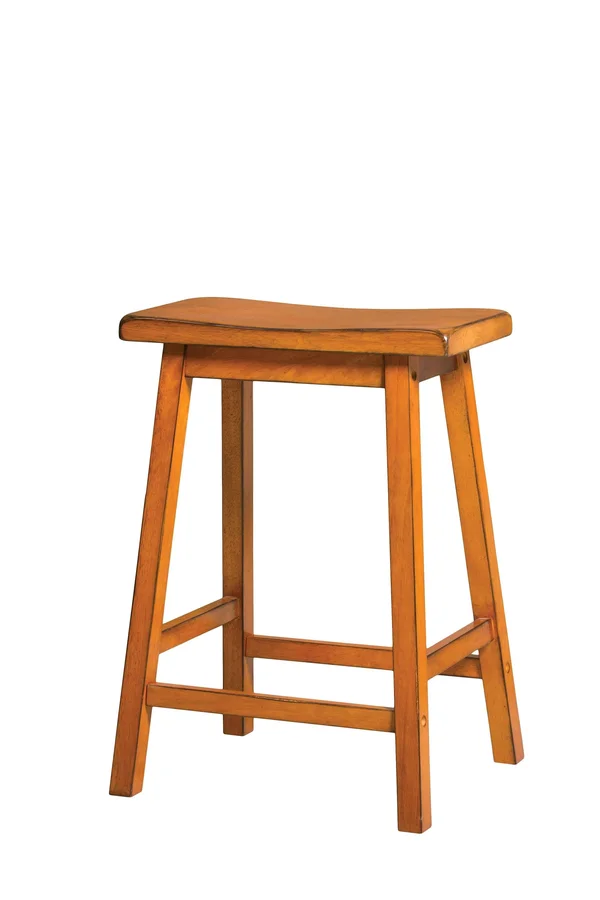 Acme Gaucho Counter-Height Stool, Antique Oak, Set of 2