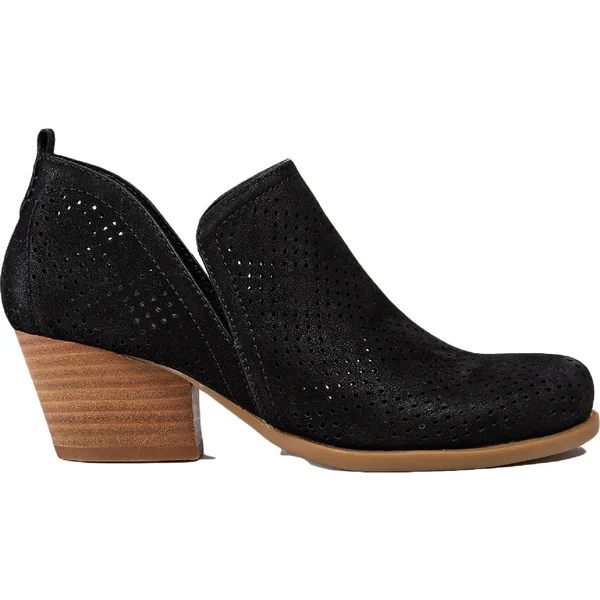 Baretraps Rizzo Womens Suede Block Heel Ankle Boots - Cognac