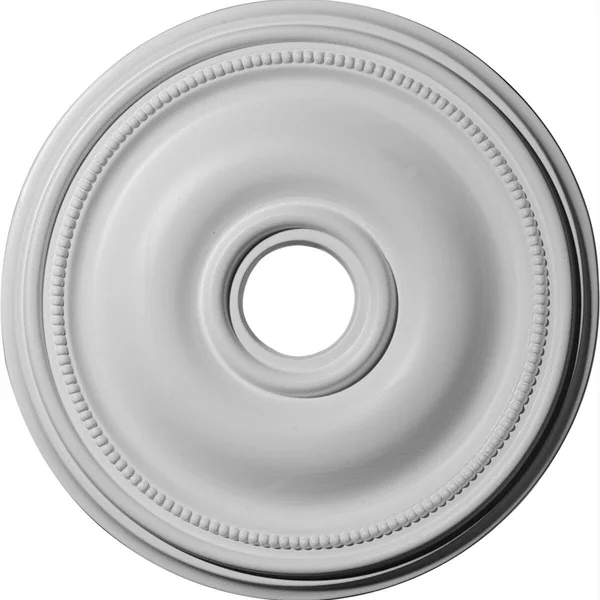 18 1/8x22OD x 3 3/4x22ID x 1 1/8x22P Bradford Ceiling Medallion (Fits Canopies Up to 4 3/8x22) - Hand-Painted Steel Gray