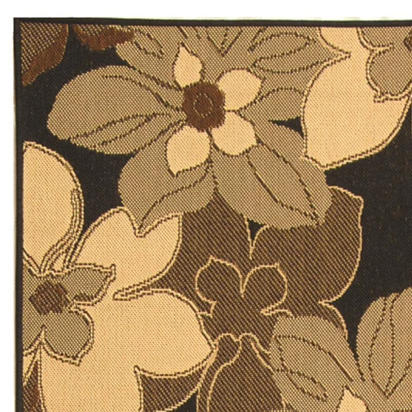 Safavieh Courtyard Cy4022D 5&3x22 x 7&7x22 Black Natural - Brown Area Rug
