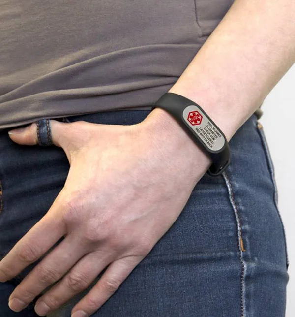 Sportfit Tech Med ID Band in Black, Lauren's Hope