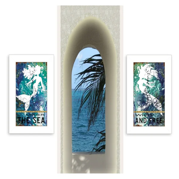 Under The Sea 2-Piece Vignette by Cindy Jacobs - White Frame