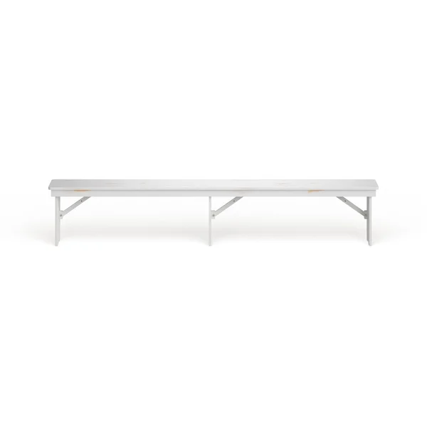 Lancaster Home 40x22 x 12x22 Antique Rustic Solid Pine Folding Farm Bench - Antique Rustic White