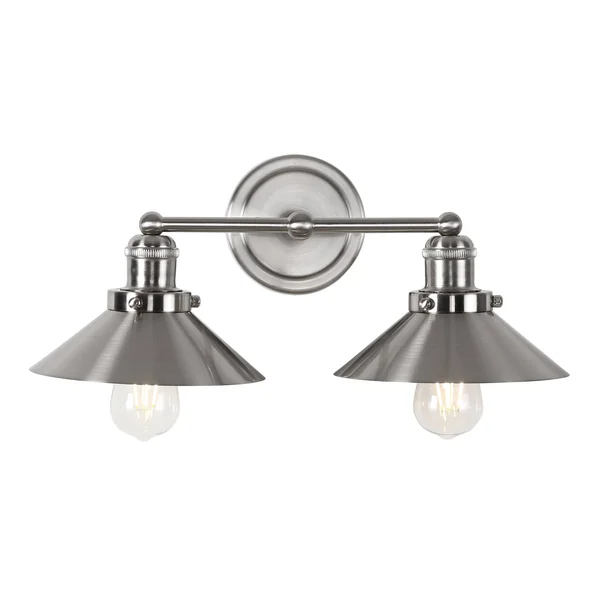 July Metal Shade Sconce, Nickel by Jonathan Y - 1 Bulb