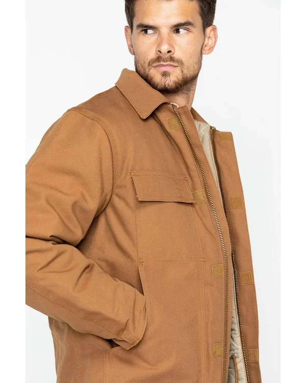 Carhartt Men's Brown Flame-Resistant Duck Traditional Coat