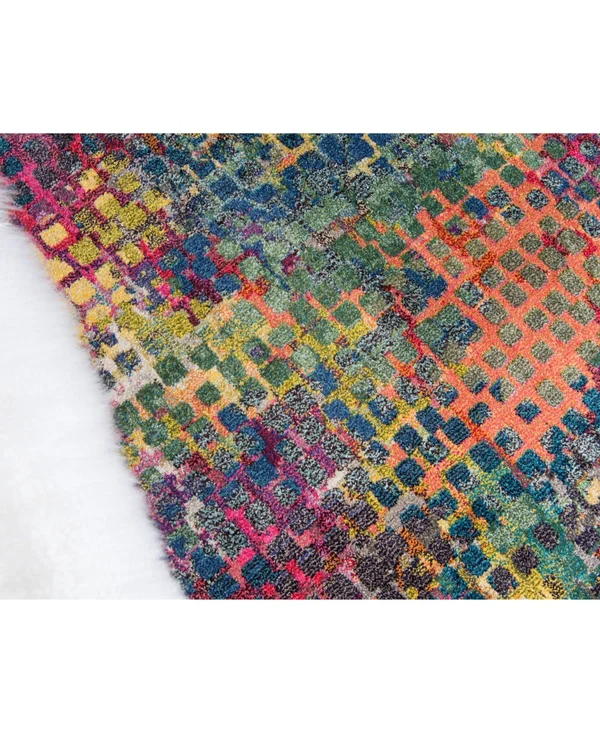 Unique Loom Chromatic Multi 6 ft Round Area Rug