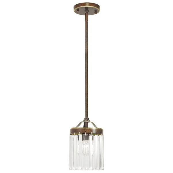 Livex Lighting 50530-64 Ashton 1-Light Mini Pendant, Hand Painted Palacial Bronze