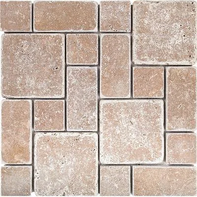 Noce 0.38x22 x 12x22 Natural Stone Mosaic Tile Parvatile