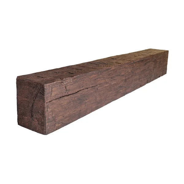 6 in. x 8 in. x 4 ft. Walnut Hand Hewn Faux Wood Cap-Shelf Mantel
