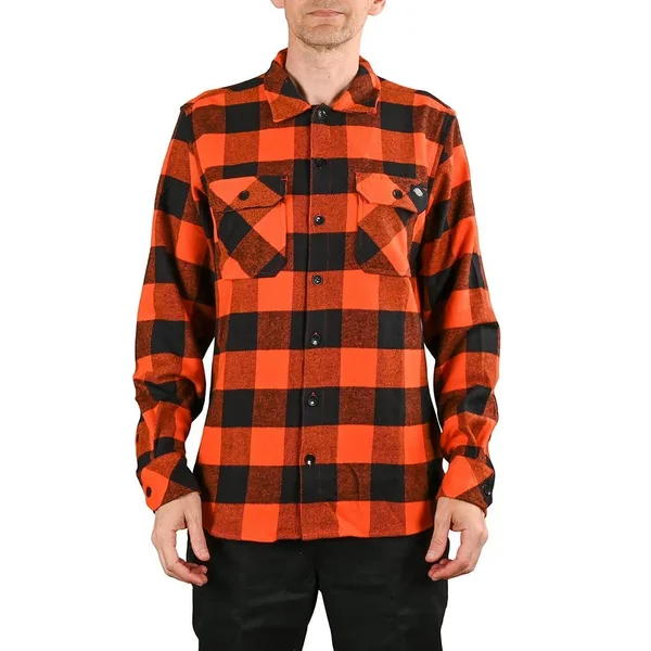 Dickies Mens Sacramento Relaxed Bright Orange Shirt Size Xxs