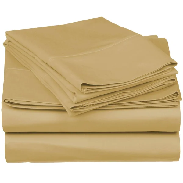 Superior 530 Thread Count Cotton Deep Pocket Sheet Set, Size: Queen, Brown