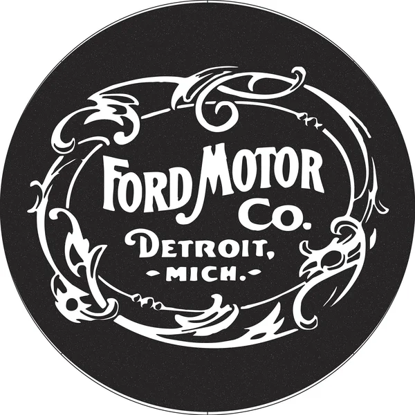 Ford Black Ribbed Bar Stool - Vintage 1903 Motor Co.