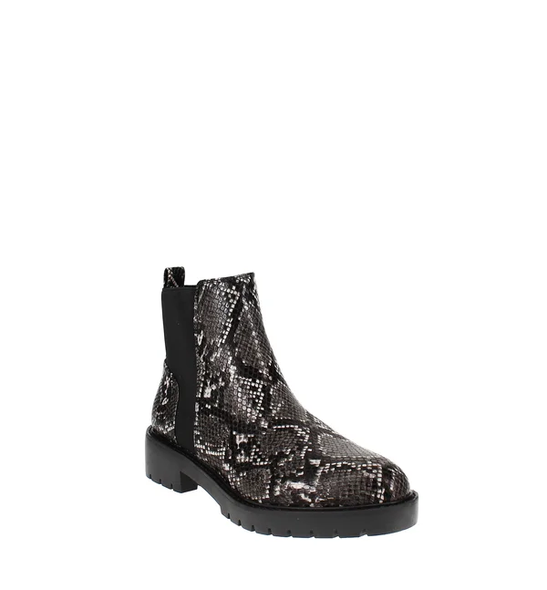 Steve Madden, Gliding Lug Chelsea Booties, Grey Snake - 7.5