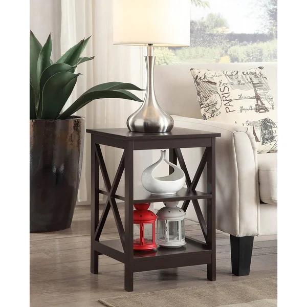Copper Grove Cranesbill X-Base End Table - Cobalt Blue