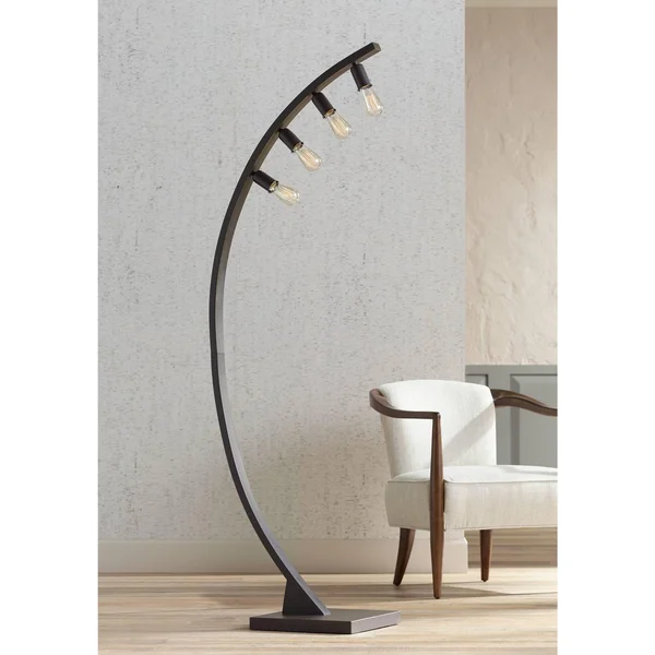 Franklin Iron Works Arcos Bronze Arch Floor Lamp
