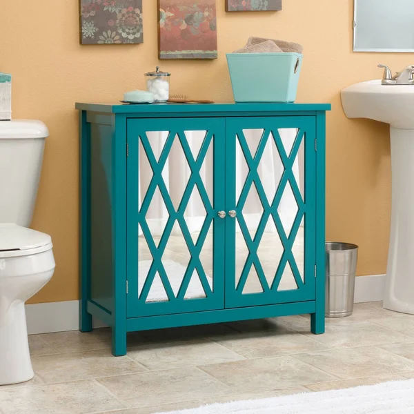 Sauder Harbor View Accent Storage Cabinet - Caribbean Blue