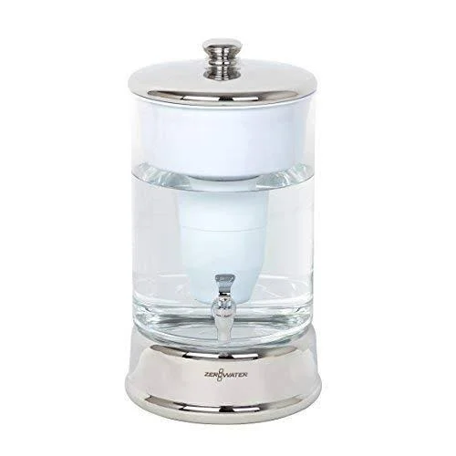 Zerowater 40 Cup Ready-Pour Glass Dispenser BPA-Free with Free Water Quality Met