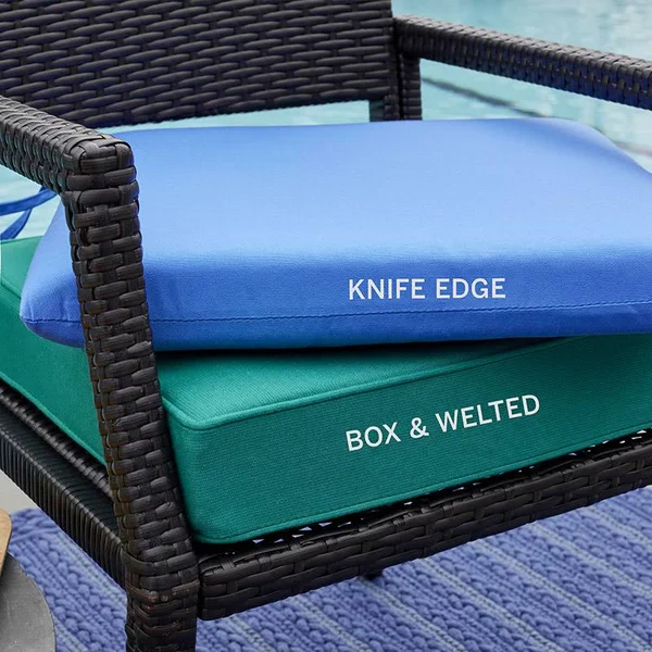 Sunbrella Seat Cushion - Melon Orange, Size 19.5 in. x 18 in., Boxed, The Company Store