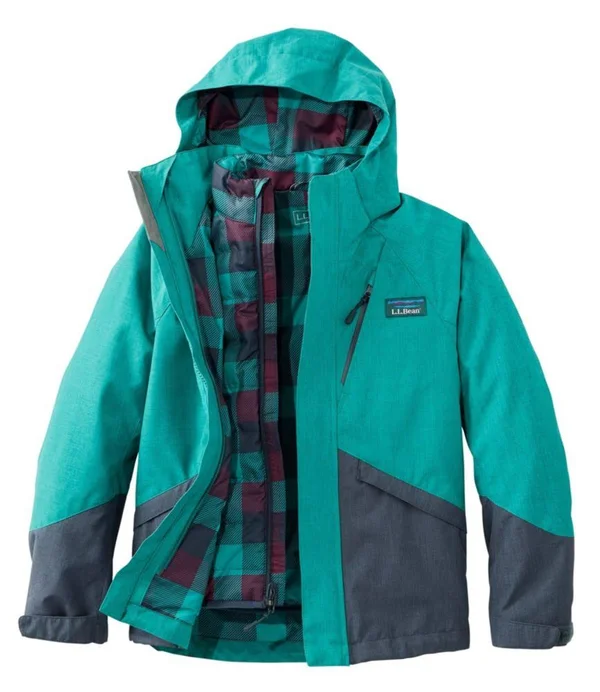 Kids' All-Season 3-in-1 Jacket, Colorblock Blue M10-12, L.L.Bean