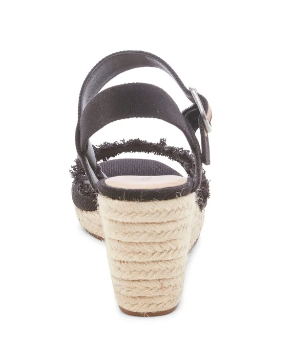 Women's Lucky Brand Mindra Espadrille Wedge - Size: 7.5, Black