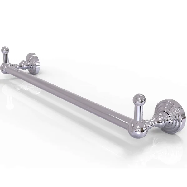 Allied Brass Waverly Place Collection Towel Bar with Integrated Hooks - Polished Chrome - 30 inch