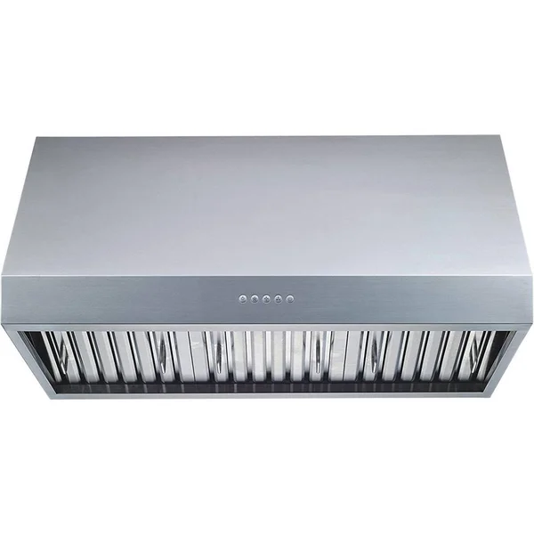 Winflo 30 in. 1000 CFM Professional Grade Ducted Stainless Steel Under Cabinet Range Hood with LED Lights and Baffle Filters - Si