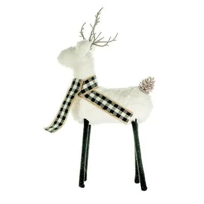 Standing Reindeer with Pinecone Tail Figurine The Holiday Aisle Size: 18.5x22 H x 11x22 W x 3.5x22 D