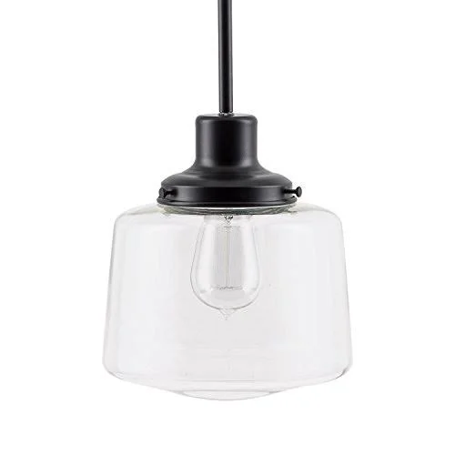 Scolare Vintage Pendant Light - Black Kitchen Island Light with LED Bulb LL-P274