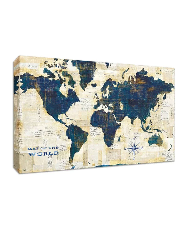 38x22 x 57x22 World Map Collage by Sue Schlabach Fine Art Giclee Print