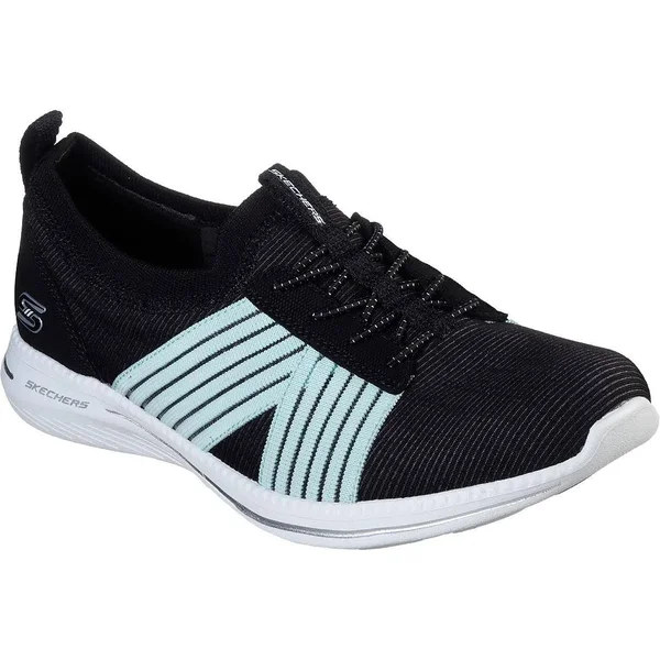 Skechers Women's City Pro Easy Moving Sneaker, Black/Aqua