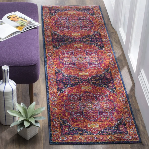 Safavieh Evoke EVK275S 6&7x22 x 9&0x22 Fuchsia, Orange Area Rug