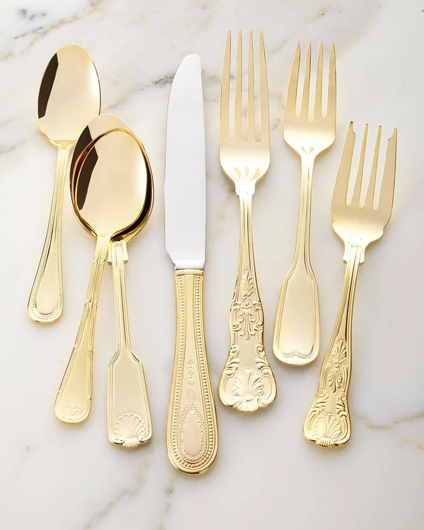 Towle Silversmiths 90-Piece Gold-Plated Hotel Flatware Service