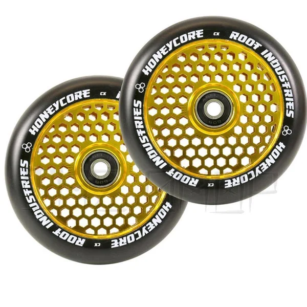 Root Industries - 120mm Honeycore Wheels - Black - Gold