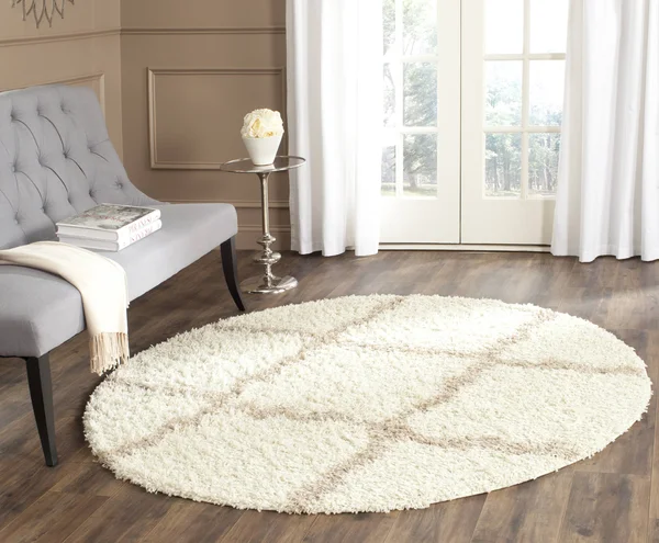 Safavieh Dallas Shag Ivory & Beige Area Rug; 6& x 9&