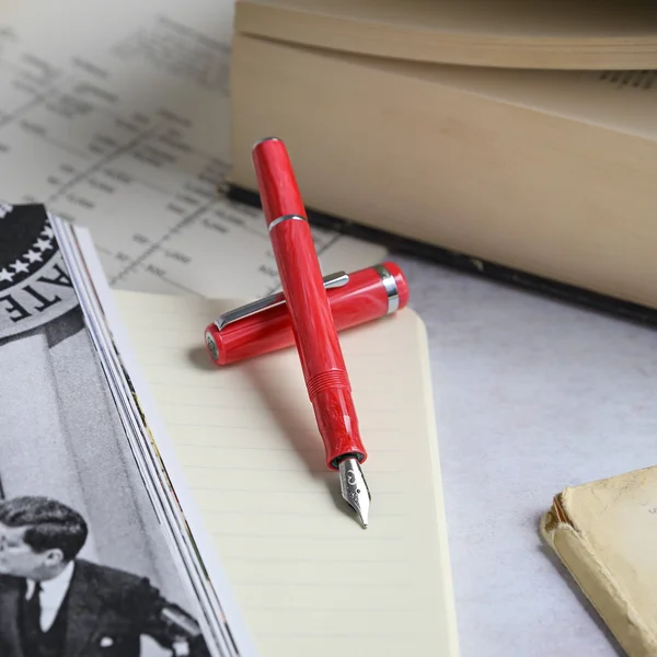 Esterbrook Jr Pocket Fountain Pen - Carmine Red Stub