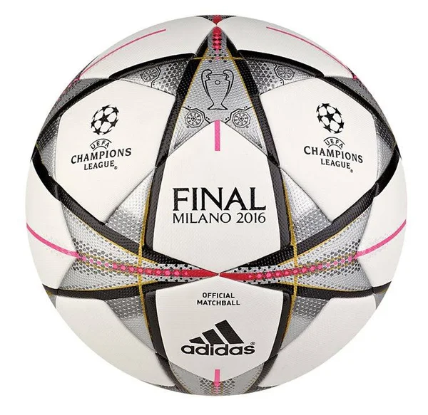 Adidas Finale Milano Official Match Football - Size 5 - White/Black/Silver Met