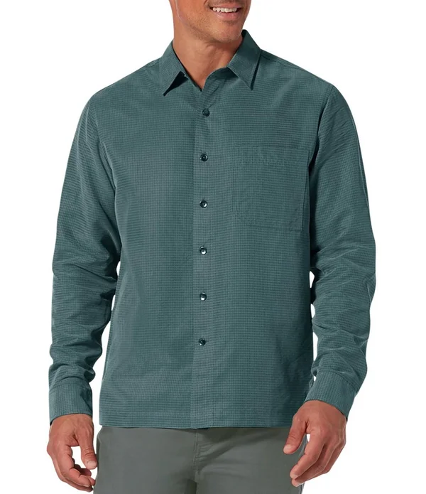 Royal Robbins - Men’s Desert Pucker Dry Long Sleeve - S, Sea Pine