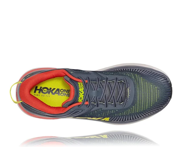 Hoka One One Men's Bondi (Wide) 7 Turbulence-Chili - 7.5