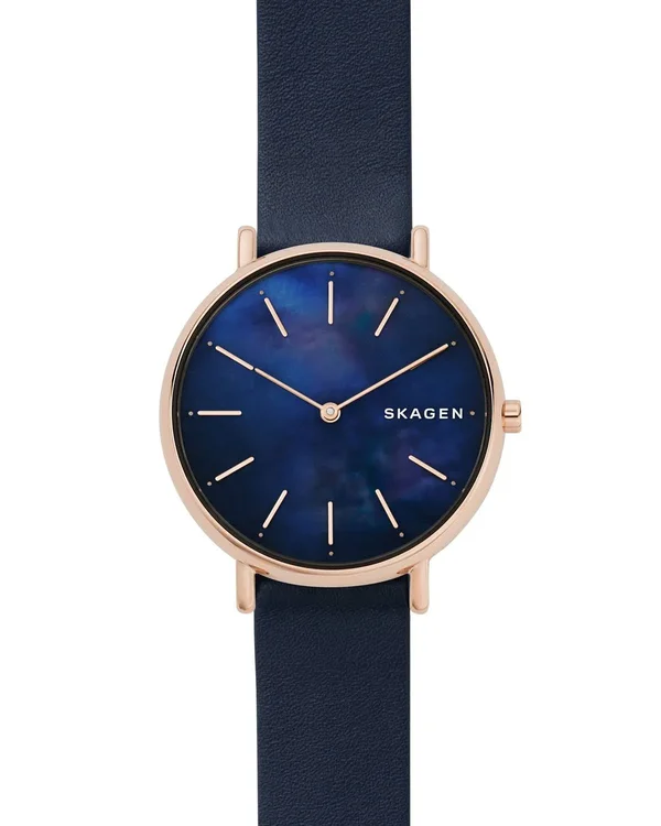 Skagen Women's SKW2731 Signatur Blue Leather Watch - Blue