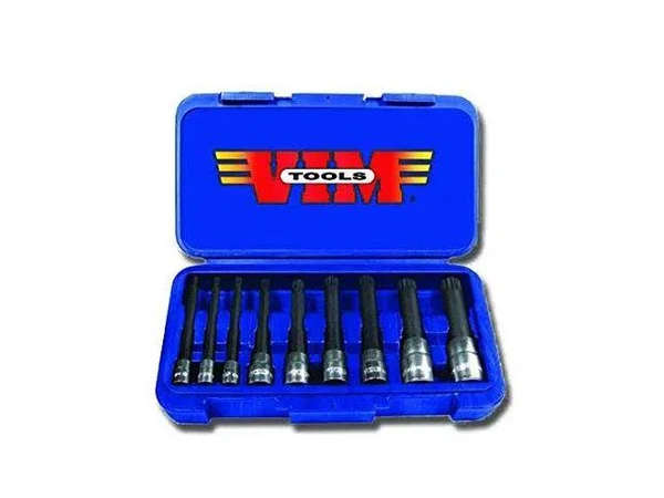 VIM Tools 9 Piece XZN Triple Square, Spline Drive Bit Set