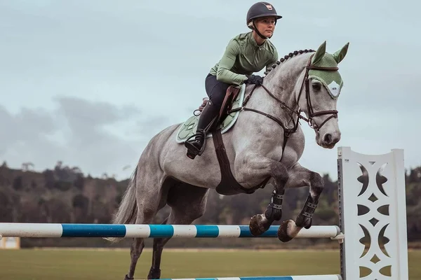 Equestrian Stockholm Premium Jump Saddle Pad - Pistachio/White