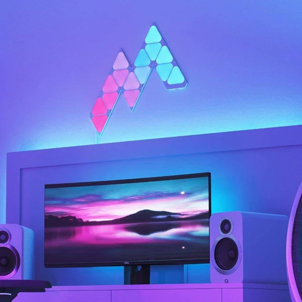 Nanoleaf Shapes Mini Triangles Smarter Kit - 5X Triangle Light Panels, 20 Lumens NL48-5005TW-5PK