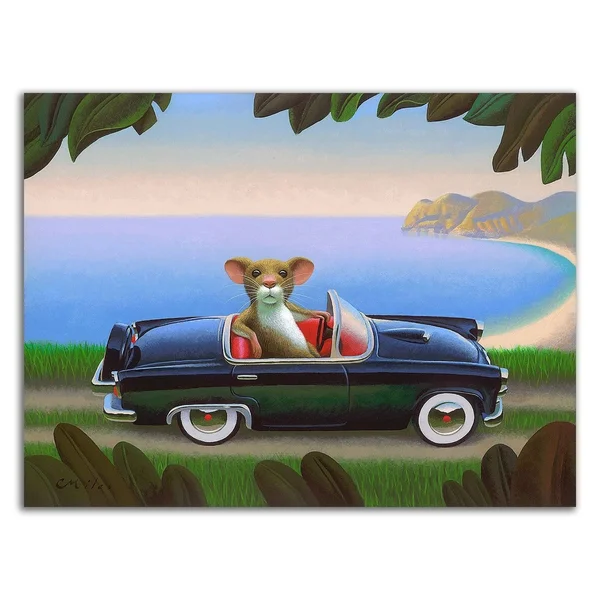 Tangletown Fine Art 18x22 x 24x22 Mouster by Chris Miles Print on Canvas